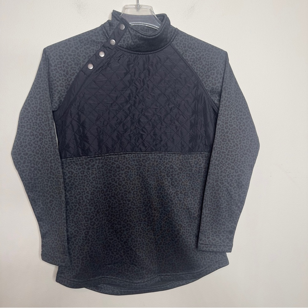 Charles River Leopard Snap Sweatshirt